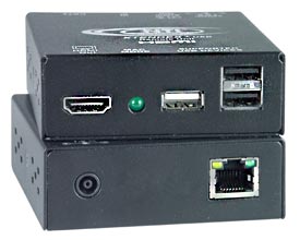 HDMI USB KVM Extender mit zusätzlicher USB Port-Option – Verlängert das Signal bis zu 91 Meter