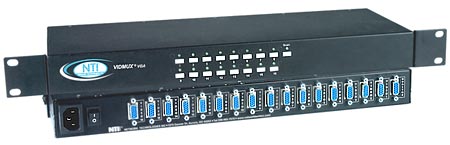 16-Port VGA Nur-Video-Switch in Rackmount-Gehuse